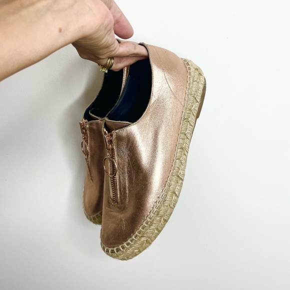 ALEXANDER WANG metallic platform espadrilles shoes 7.5 - Picture 2 of 4